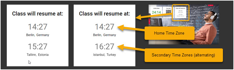 time zone display overview